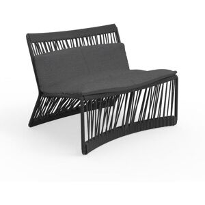 TALENTI set de 2 fauteuils d'exterieur CLIFF Collection Icon (Dark grey - Tissu et corde synthetique)