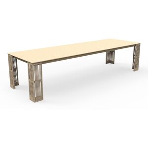 TALENTI table extensible a rallonge d'exterieur 240-300 cm CLIFF Collection Icon (Beige - Aluminium peint et corde synthetique)