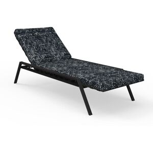 TALENTI bain de soleil d'exterieur COTTAGE Collection Icon (Graphite / Black abstract - Tissu et aluminium peint)