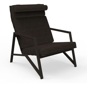 TALENTI fauteuil lounge d'exterieur COTTAGE Collection Icon (Mokka / Dark brown - Tissu et aluminium peint)