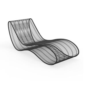 TALENTI bain de soleil chaise longue d'exterieur BREEZ Collection Premium (Graphite - Acier verni)