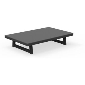 TALENTI table basse d'exterieur ALABAMA ALU Collezione Premium (Graphite / Dark cement - Aluminium peint et fibre de ciment)