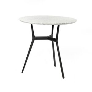 TRIBÙ table bistrot Ø 80 cm d'exterieur BRANCH (Wenge - Aluminium et granit)