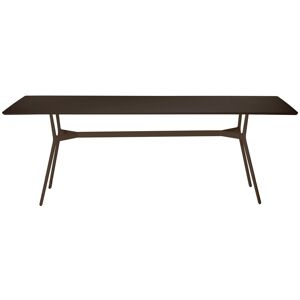 TRIBÙ table rectangulaire 210 x 98 cm d'exterieur BRANCH (Wenge - Aluminium)