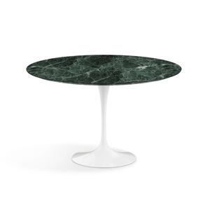KNOLL table ronde TULIP Ø 120 cm collection Eero Saarinen (Base blanche / plateau Verde Alpi satin - marbre et aluminium)