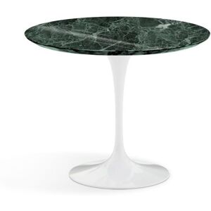 KNOLL table ronde TULIP Ø 91 cm collection Eero Saarinen (Base blanche / plateau en Verde Alpi - marbre et aluminium)