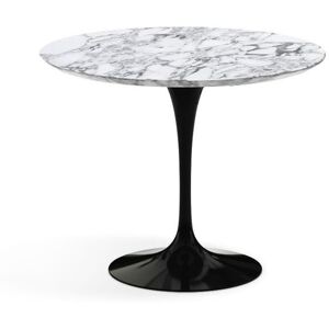 KNOLL table ronde TULIP Ø 91 cm collection Eero Saarinen (Base noire / plateau Arabescato satin - marbre et aluminium)