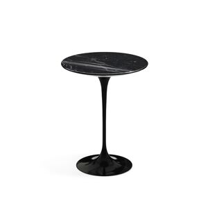 KNOLL table ronde TULIP Ø 41 cm collection Eero Saarinen (Base noire / plateau noir Marquina - marbre et aluminium)