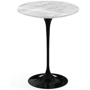 KNOLL table ronde TULIP Ø 41 cm collection Eero Saarinen (Base noire / plateau Statuarietto - marbre et aluminium)