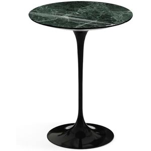 KNOLL table ronde TULIP Ø 41 cm collection Eero Saarinen (Base noire / plateau en Verde Alpi - marbre et aluminium)