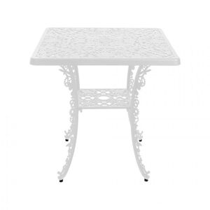 SELETTI table carre INDUSTRY GARDEN (Blanc - Aluminium)