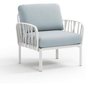 NARDI OUTDOOR NARDI fauteuil pour l'exterieur KOMODO (Blanc / Glace - Polypropylene fibre de verre et tissu Sunbrella)