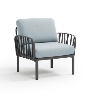 NARDI OUTDOOR NARDI fauteuil pour l'exterieur KOMODO (Anthracite / Glace - Polypropylene fibre de verre et tissu Sunbrella)