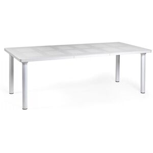 NARDI OUTDOOR NARDI table pour exterieur extensible LIBECCIO (Blanc - Plateau en DurelTOP / Pieds en aluminium verni)