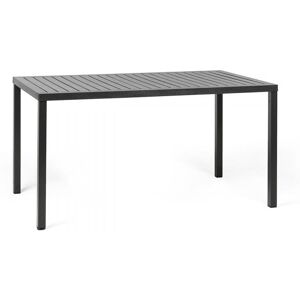 NARDI OUTDOOR NARDI table rectangulaire pour exterieur CUBE 140x80 cm (Anthracite - Plateau en DurelTOP / Pieds en aluminium verni)