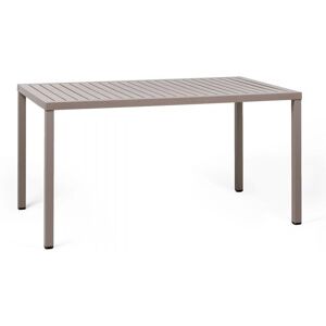 NARDI OUTDOOR NARDI table rectangulaire pour exterieur CUBE 140x80 cm (Gris tourterelle - Plateau en DurelTOP / Pieds en aluminium verni)