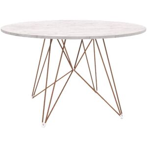 MAGIS table ronde XZ3 (Plateau en marbre blanc de Carrare, structure en cuivre - Marbre et acier)