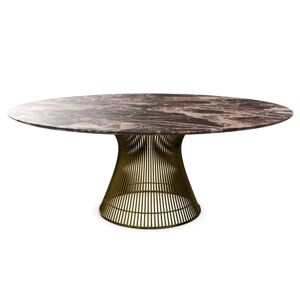 KNOLL table ronde PLATNER Ø 180 cm (Bronze / Rouge Rubis - Metal / marbre)