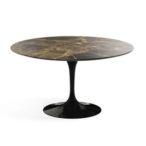 KNOLL table ronde TULIP Ø 137 cm collection Eero Saarinen (Base nera / piano Brown Emperador - marbre et aluminium)