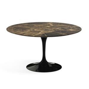 KNOLL table ronde TULIP Ø 137 cm collection Eero Saarinen (Base nera / piano Brown Emperador satinato - marbre et aluminium)