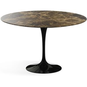 KNOLL table ronde TULIP Ø 120 cm collection Eero Saarinen (Base nera / piano Brown Emperador - marbre et aluminium)