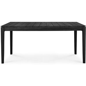 ETHNICRAFT table rectangulaire pour l'exterieur BOK (162 x 80 x 76 cm - Teck verni noir)