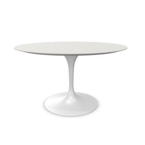 KNOLL table ronde TULIP Ø 120 cm collection Eero Saarinen (Base bianca / piano Statuarietto naturale - marbre et aluminium)