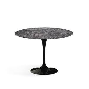 KNOLL table ronde TULIP Ø 107 cm collection Eero Saarinen (Base noire / plateau gris Carnico satine - marbre et aluminium)
