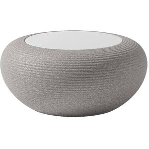 QEEBOO table basse pour l'exterieur NAMI (Grey - Melange de materiaux recycles et de verre)