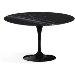 KNOLL table ronde lounge TULIP Ø 107 cm collection Eero Saarinen (Base noire / plateau noir Marquina - marbre et aluminium)