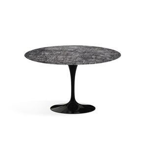 KNOLL table ronde lounge TULIP Ø 107 cm collection Eero Saarinen (Base noire / plateau gris Carnico - marbre et aluminium)