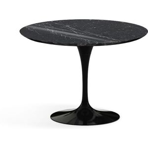 KNOLL table ronde lounge TULIP Ø 91 cm collection Eero Saarinen (Base noire / plateau noir Marquina - marbre et aluminium)