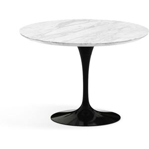 KNOLL table ronde lounge TULIP Ø 91 cm collection Eero Saarinen (Base noire / plateau Statuarietto satin - marbre et aluminium)