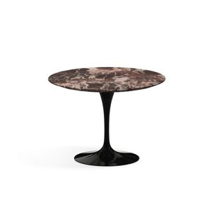 KNOLL table ronde lounge TULIP Ø 91 cm collection Eero Saarinen (Base nera / piano Rosso Rubino satinato - marbre et aluminium)