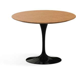 KNOLL table ronde lounge TULIP Ø 91 cm collection Eero Saarinen (Base noire / plateau en teak - Bois et aluminium)