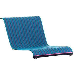 MAGIS set de 2 nattes tressees pour fauteuils basses pour l'exterieur SOUTH (Bleu / Bleu clair - Polyolefine)