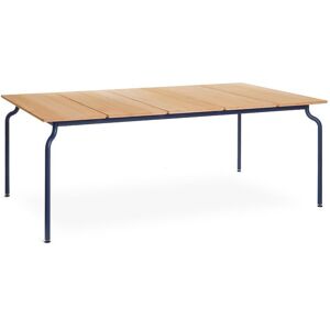 MAGIS table pour l'exterieur SOUTH 200x120 cm (Bleu nuit - Teak e acciaio verniciato)