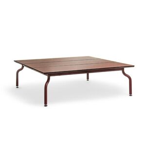 MAGIS table basse pour l'exterieur SOUTH 120x120 cm (Bordeaux - Acciaio verniciato e pietra lavica)