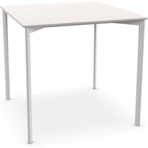 MAGIS table carre pour l'exterieur STRIPED 79x79 cm (Blanc - HPL e acciaio verniciato)