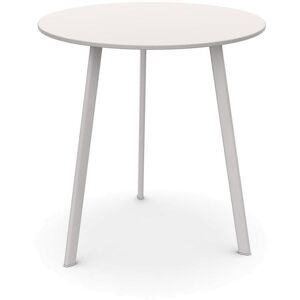 MAGIS table ronde pour l'exterieur STRIPED Ø 70 cm (Blanc - HPL e acciaio verniciato)