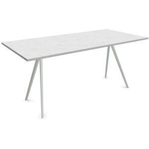 MAGIS table d'exterieur BAGUETTE 160x85 cm (Piano Carrara bianco, struttura bianca - marbre et aluminium)