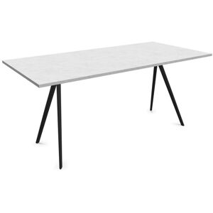 MAGIS table d'exterieur BAGUETTE 160x85 cm (Piano Carrara bianco, struttura nera - marbre et aluminium)