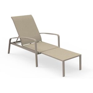 TALENTI bain de soleil d'extérieur LADY Collection PiùTrentanove (Dove - Aluminium verni et tissu)