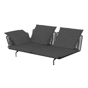 TALENTI canapé droit d'extérieur CRUISE ALU Collection Icon (Graphite / Dark grey - Tissu et aluminium peint)