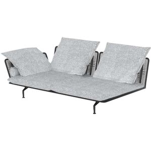 TALENTI canapé droit d'extérieur CRUISE ALU Collection Icon (Graphite / White-cool grey - Tissu et aluminium peint)