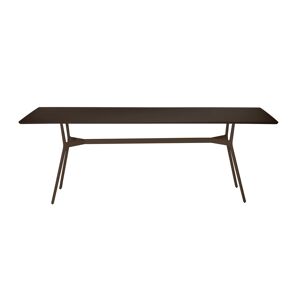 TRIBÙ table rectangulaire 210 x 98 cm d'extérieur BRANCH (Wengé - Aluminium)