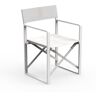 TALENTI chaise du réalisateur d'extérieur CHIC Collection PiùTrentanove (White - Aluminium verni)