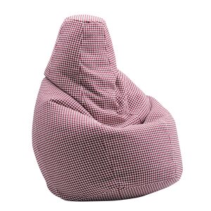 ZANOTTA fauteuil anatomique SACCO (Bordeaux - Tissu pied de poule)