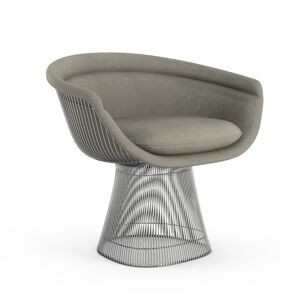 KNOLL fauteuil PLATNER (Silver / Nickel - Tissu Knoll Velvet / Metal)