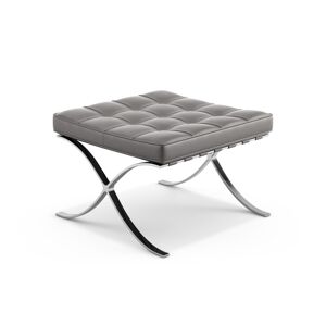 KNOLL repose-pied pouf ottoman BARCELONA (Structure chromee / Revetement Flint - Acier / cuir Volo)